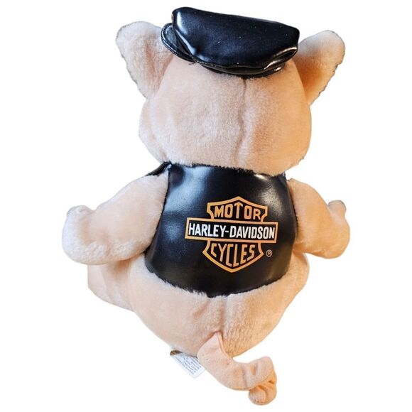 Harley Davidson Vintage Motorcycle Pig Biker Hog Plush 1998 - Picture 3 of 7
